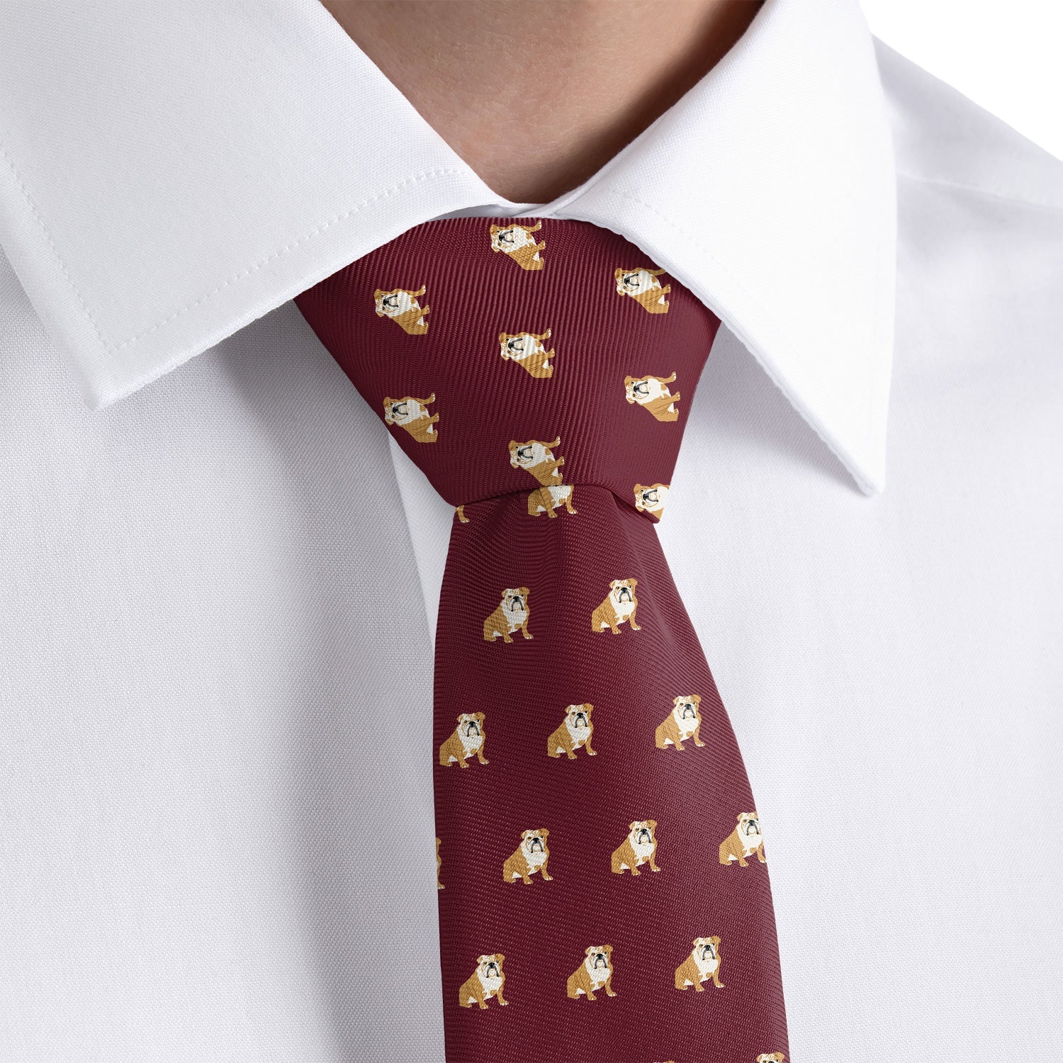 English Bulldog Necktie - Rolled - Knotty Tie Co.