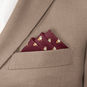 English Bulldog Pocket Square - Stairs Fold - Knotty Tie Co.