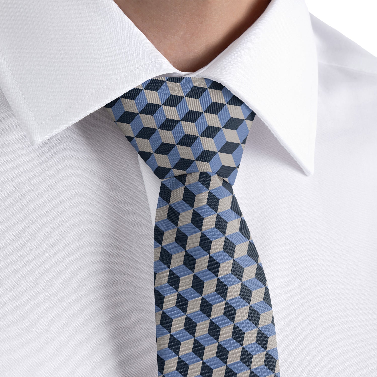 Escher Geometric Necktie - Rolled - Knotty Tie Co.