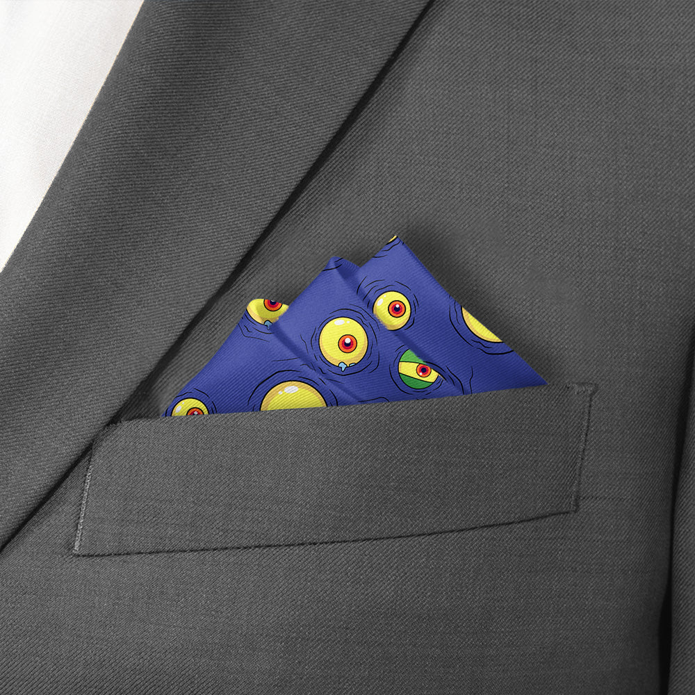 Eyeballs Pocket Square - Stairs Fold - Knotty Tie Co.