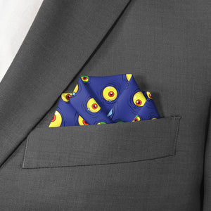 Eyeballs Pocket Square - Scalloped Fold - Knotty Tie Co.