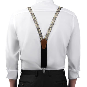 Fanfare Geometric Suspenders - On Model Front View - Knotty Tie Co.