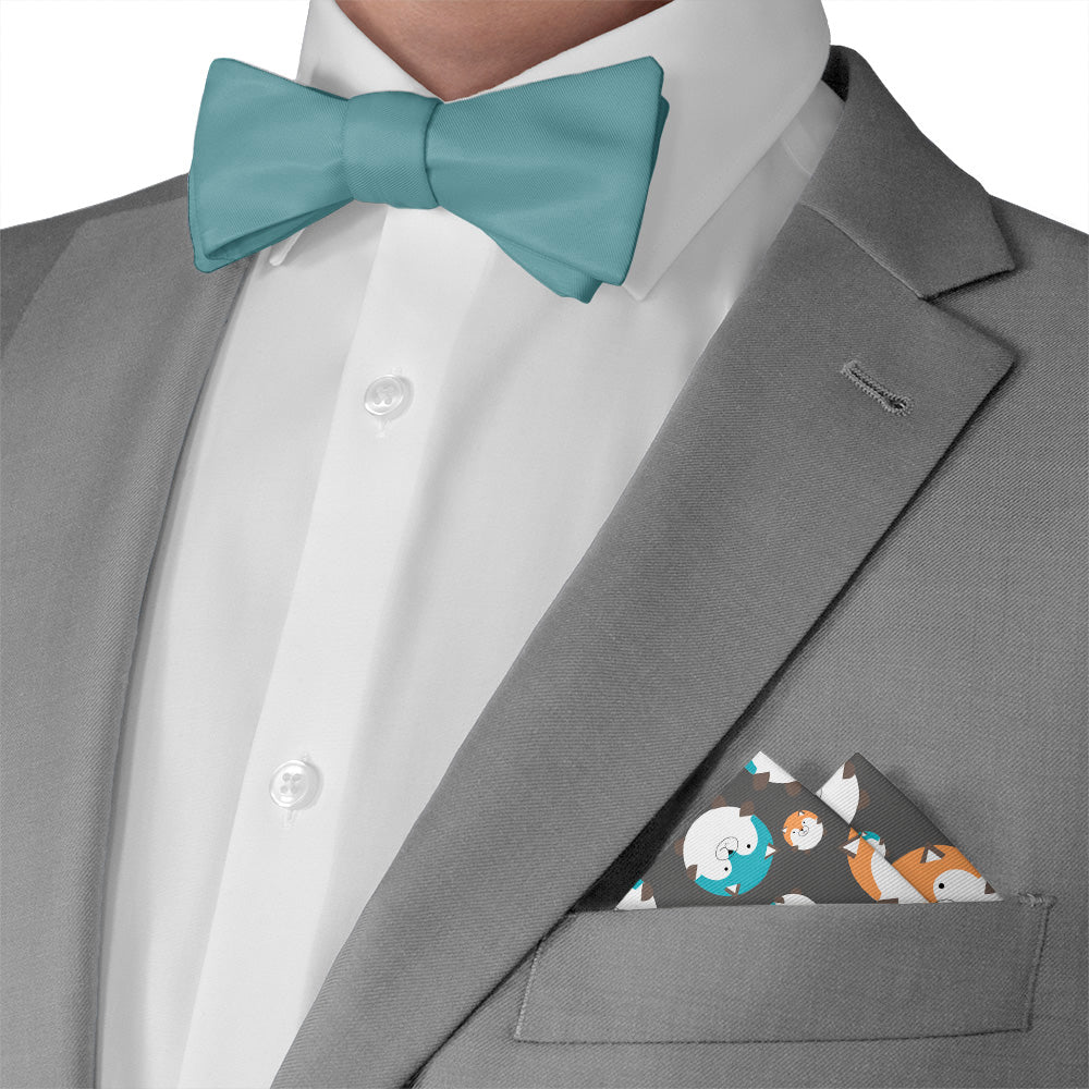 Fantastic Foxes Pocket Square - Matching Bow Tie - Knotty Tie Co.