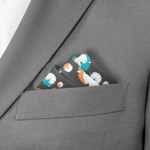 Fantastic Foxes Pocket Square - Stairs Fold - Knotty Tie Co.