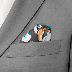 Fantastic Foxes Pocket Square - Wave Fold - Knotty Tie Co.