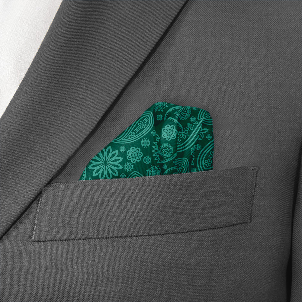 Fantastic Paisley Pocket Square - Wave Fold - Knotty Tie Co.