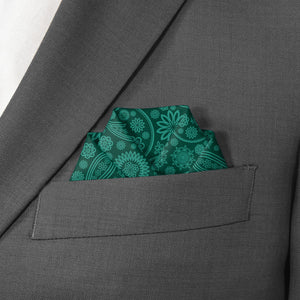 Fantastic Paisley Pocket Square - Scalloped Fold - Knotty Tie Co.