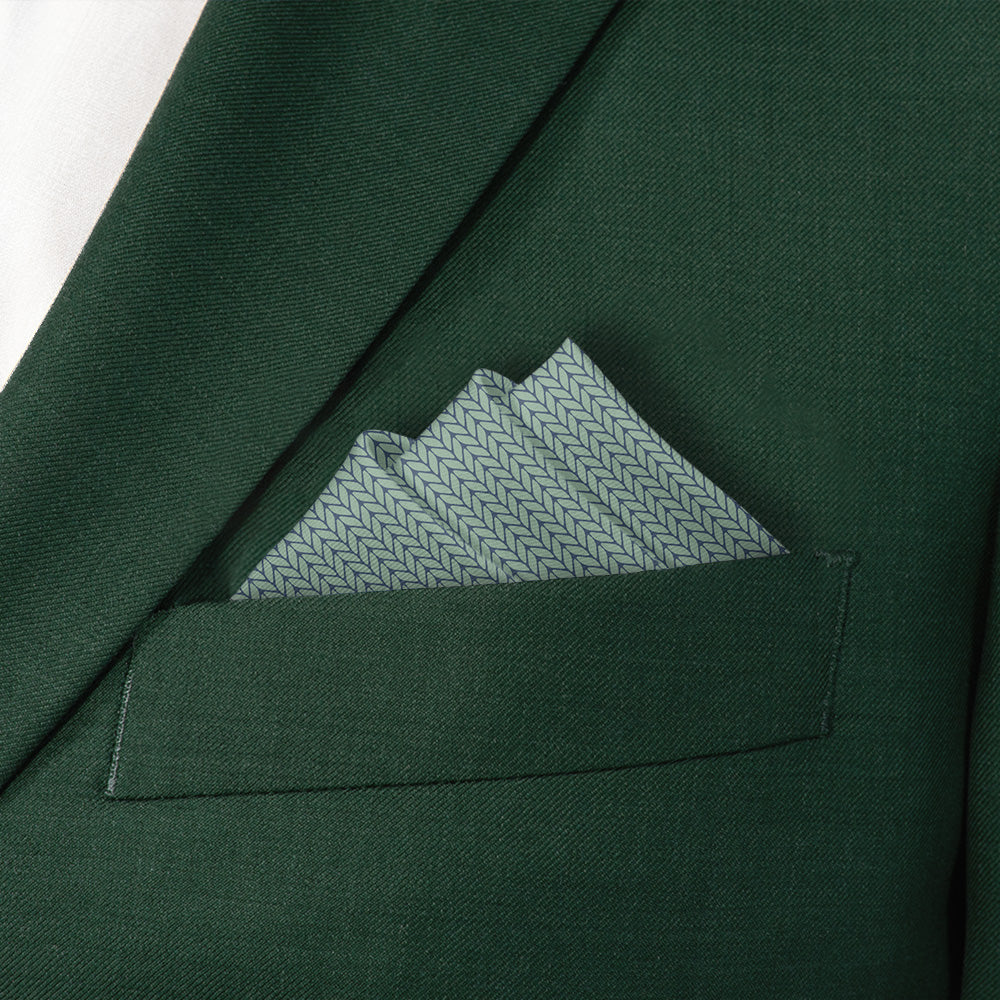 Faux Knit Pocket Square - Stairs Fold - Knotty Tie Co.