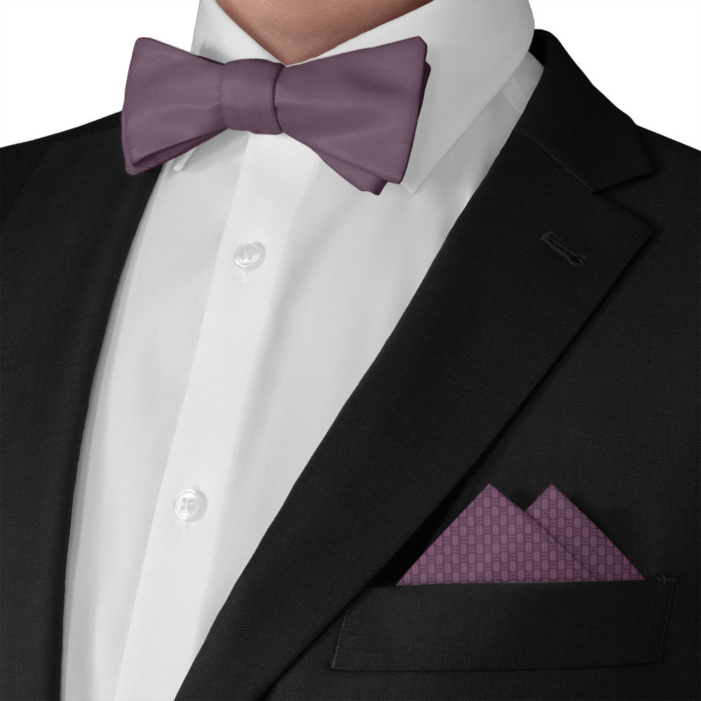 Faux Weave Pocket Square - Matching Bow Tie - Knotty Tie Co.