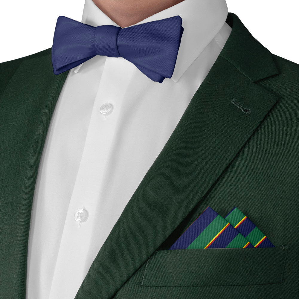 Federal Stripe Pocket Square - Matching Bow Tie - Knotty Tie Co.