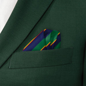 Federal Stripe Pocket Square - Wave Fold - Knotty Tie Co.