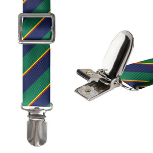 Federal Stripe Suspenders - Hardware and Strap - Knotty Tie Co.