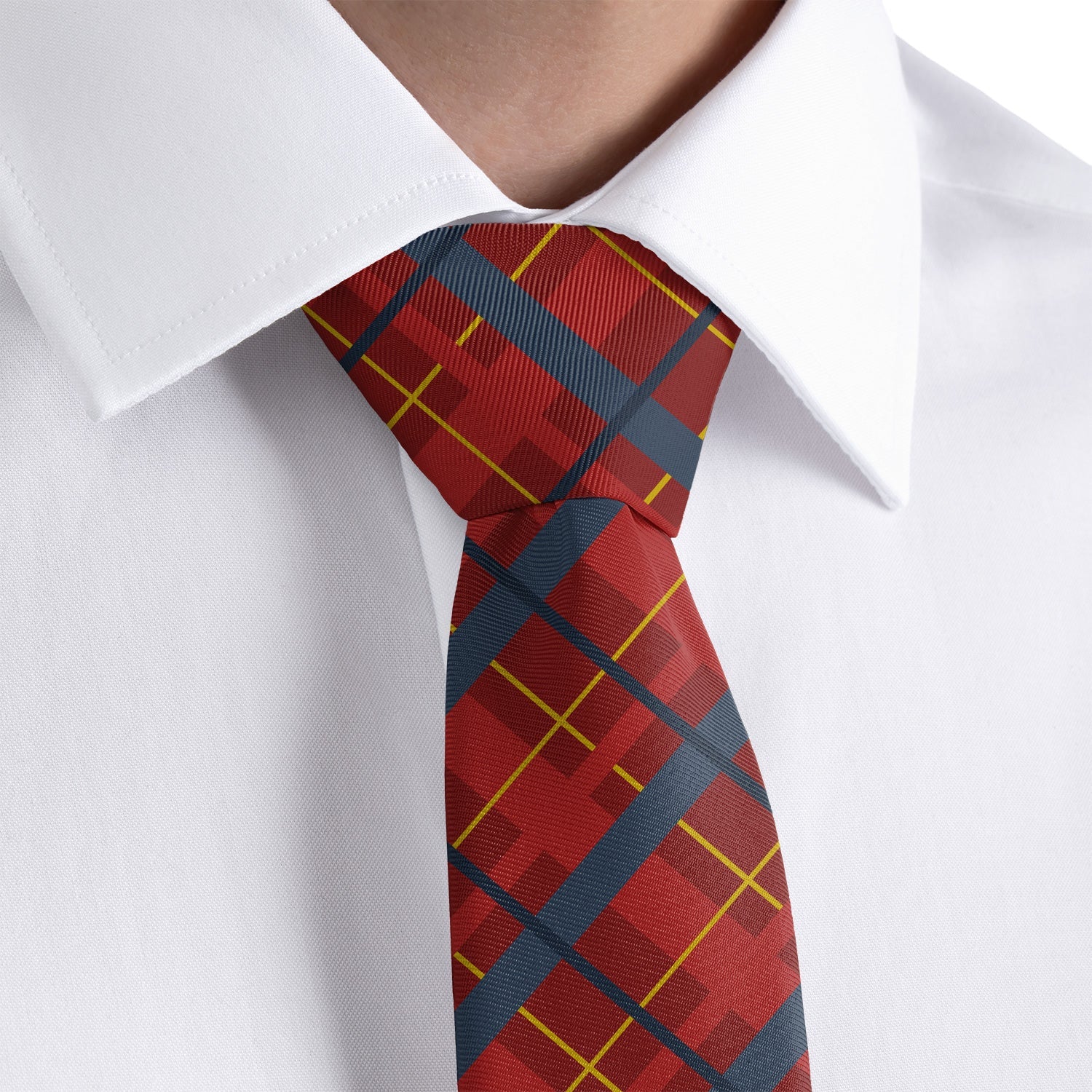 Finestra Plaid Necktie - Rolled - Knotty Tie Co.