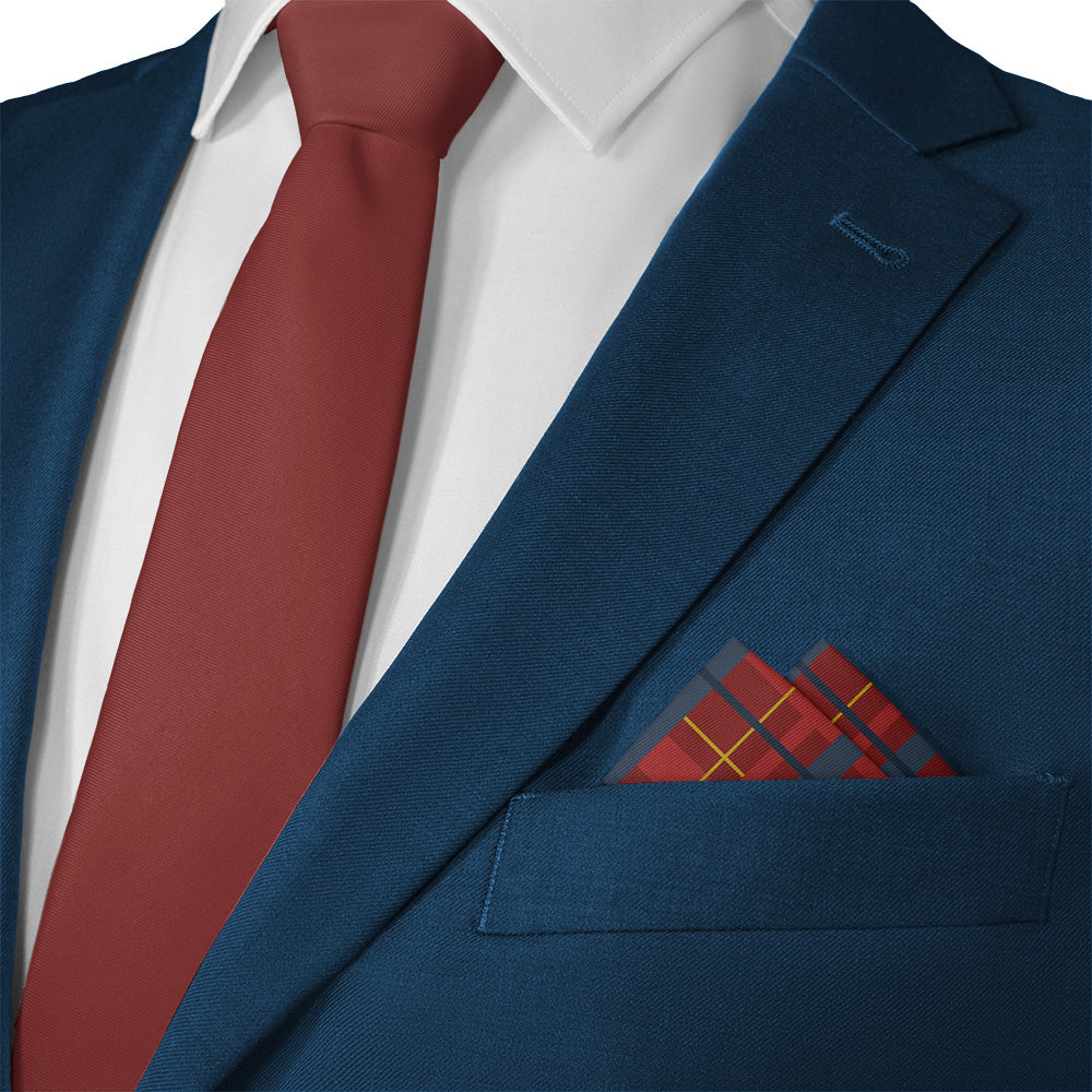 Finestra Plaid Pocket Square - 12" Square - Knotty Tie Co.