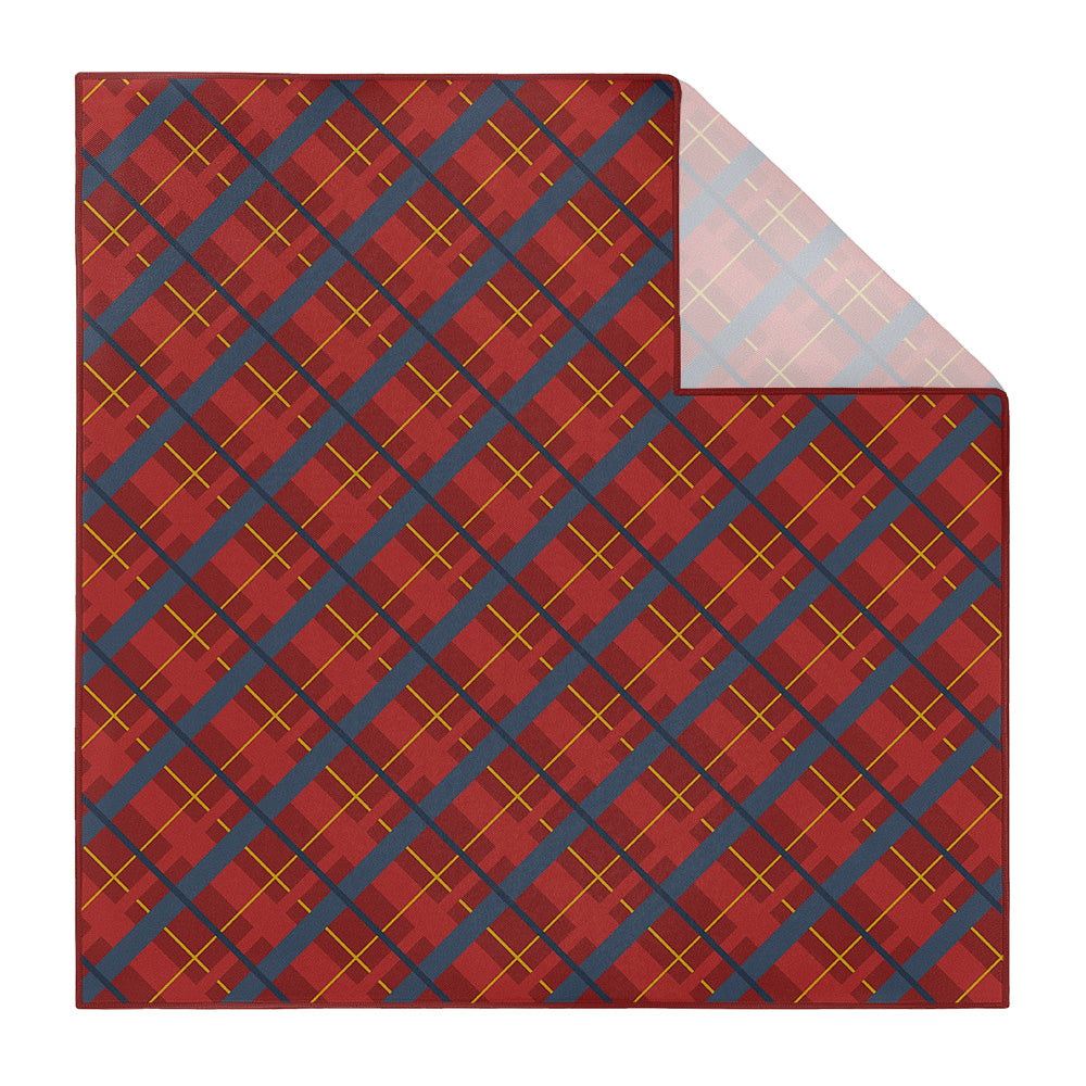 Finestra Plaid Pocket Square - Printed - Knotty Tie Co.