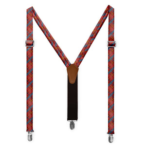 Finestra Plaid Suspenders - Full Front View - Knotty Tie Co.