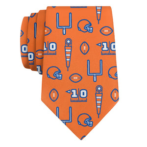 First Down Football Necktie 1 Rolled - Knotty Tie Co.