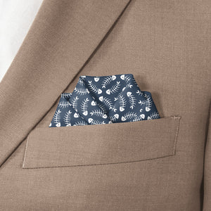 Fishbone Pocket Square - Scalloped Fold - Knotty Tie Co.