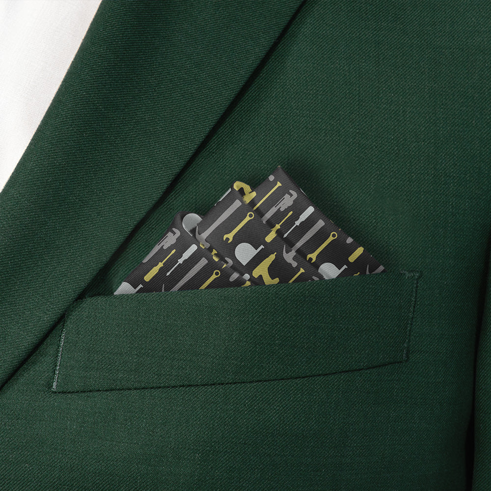 Fix-It Tools Pocket Square - Stairs Fold - Knotty Tie Co.