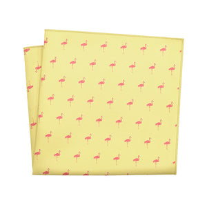 Flamingos Pocket Square - 12" Square - Knotty Tie Co.