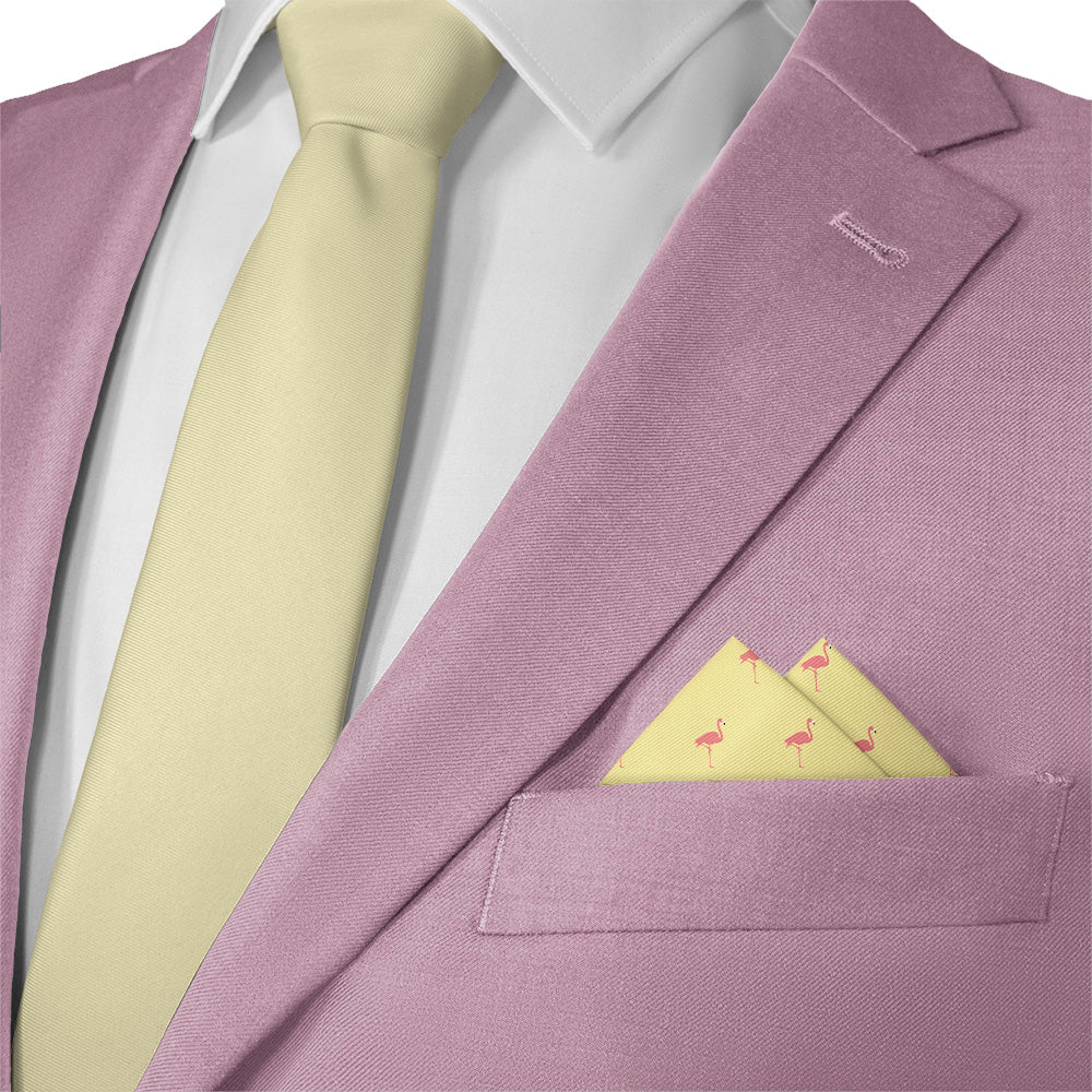 Flamingos Pocket Square - 12" Square - Knotty Tie Co.