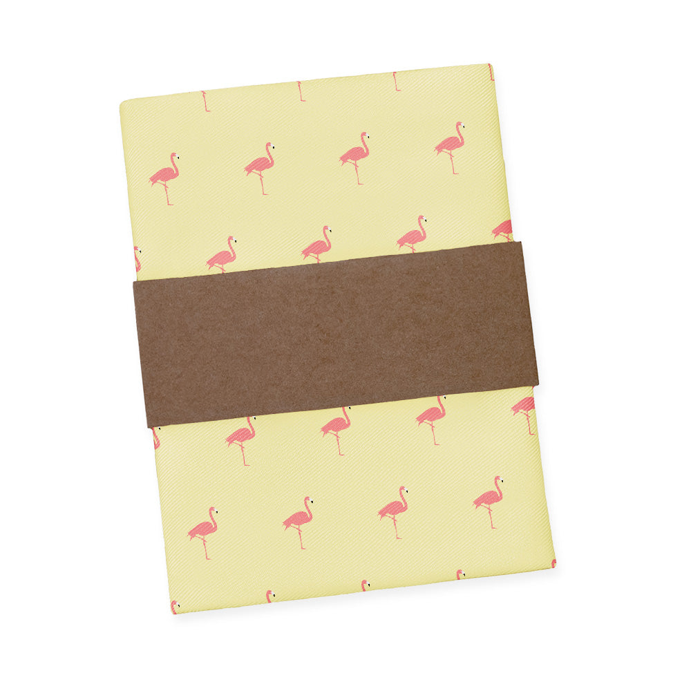 Flamingos Pocket Square - Packaging - Knotty Tie Co.