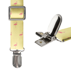 Flamingos Suspenders - Hardware and Strap - Knotty Tie Co.