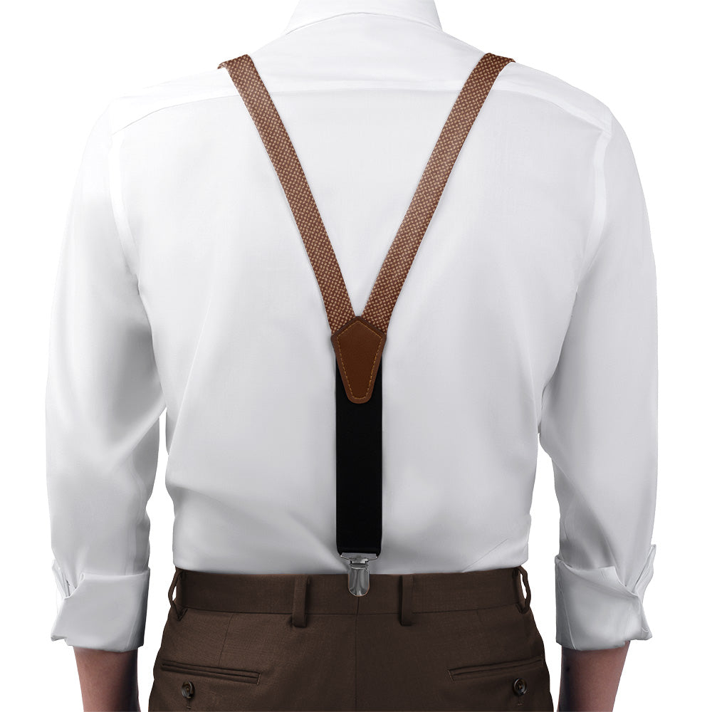 Fleck Suspenders - On Model Front View - Knotty Tie Co.