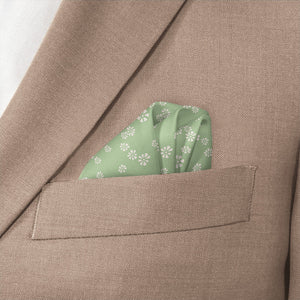 Floating Floral Pocket Square - Wave Fold - Knotty Tie Co.