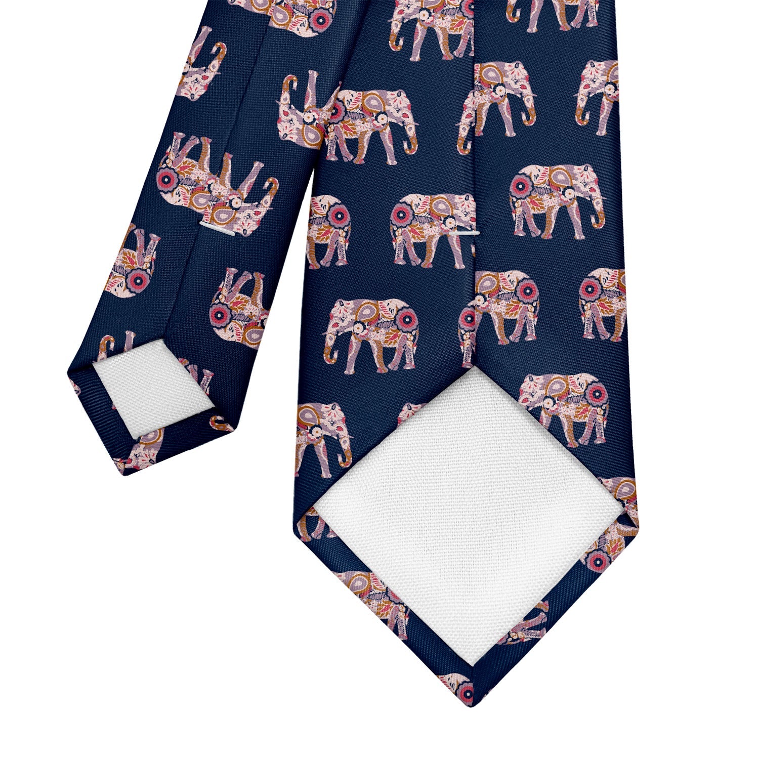 Floral Elephants Necktie - Tipping - Knotty Tie Co.