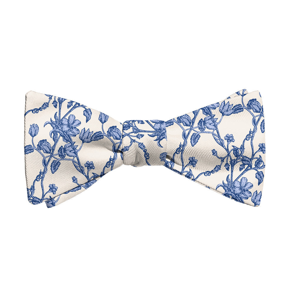 Floral Toile Bow Tie - Adult Extra-Long Self-Tie 18-21" - Knotty Tie Co.