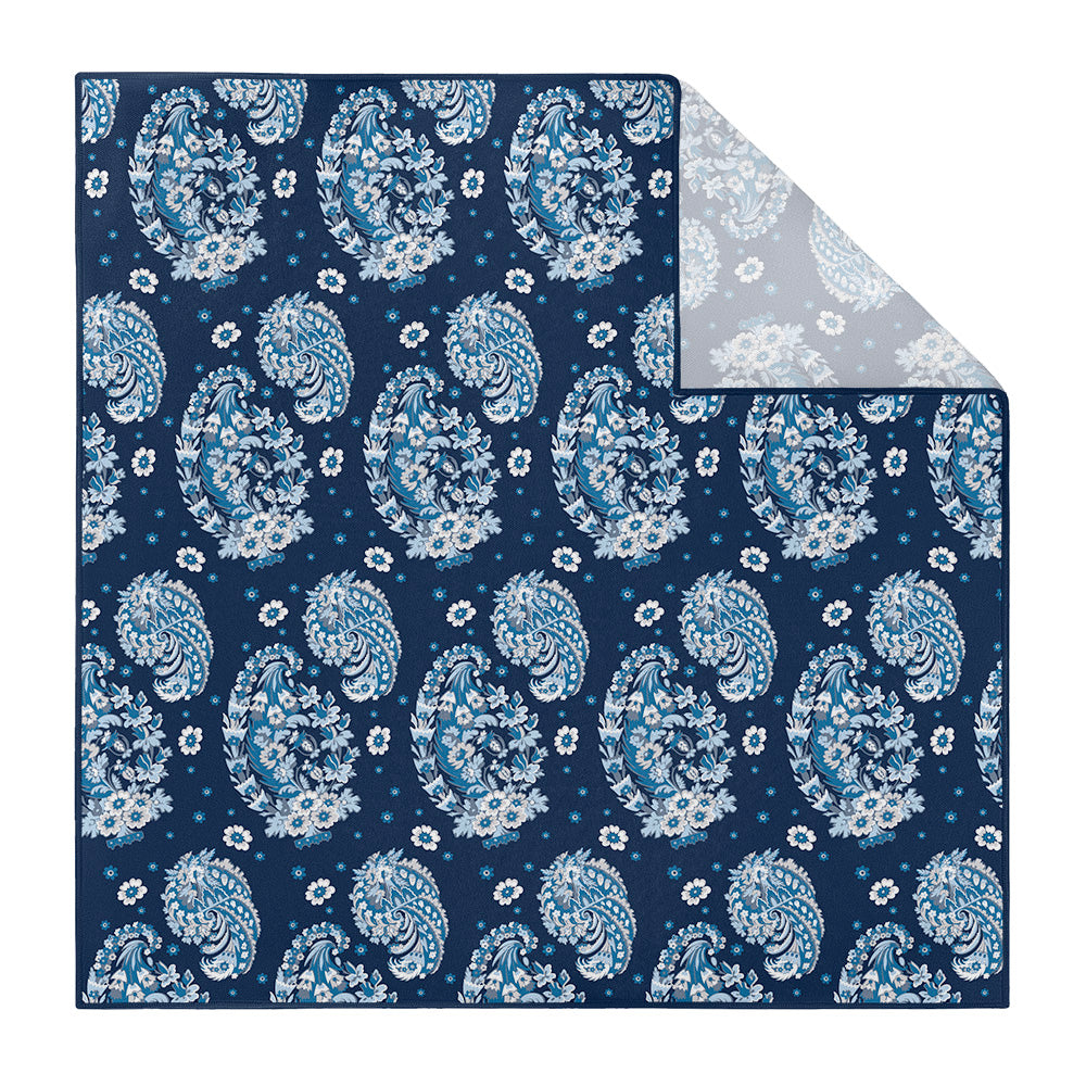 Floral Paisley Pocket Square - Printed - Knotty Tie Co.