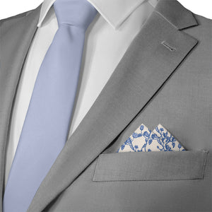 Floral Toile Pocket Square - Matching Necktie- Knotty Tie Co.