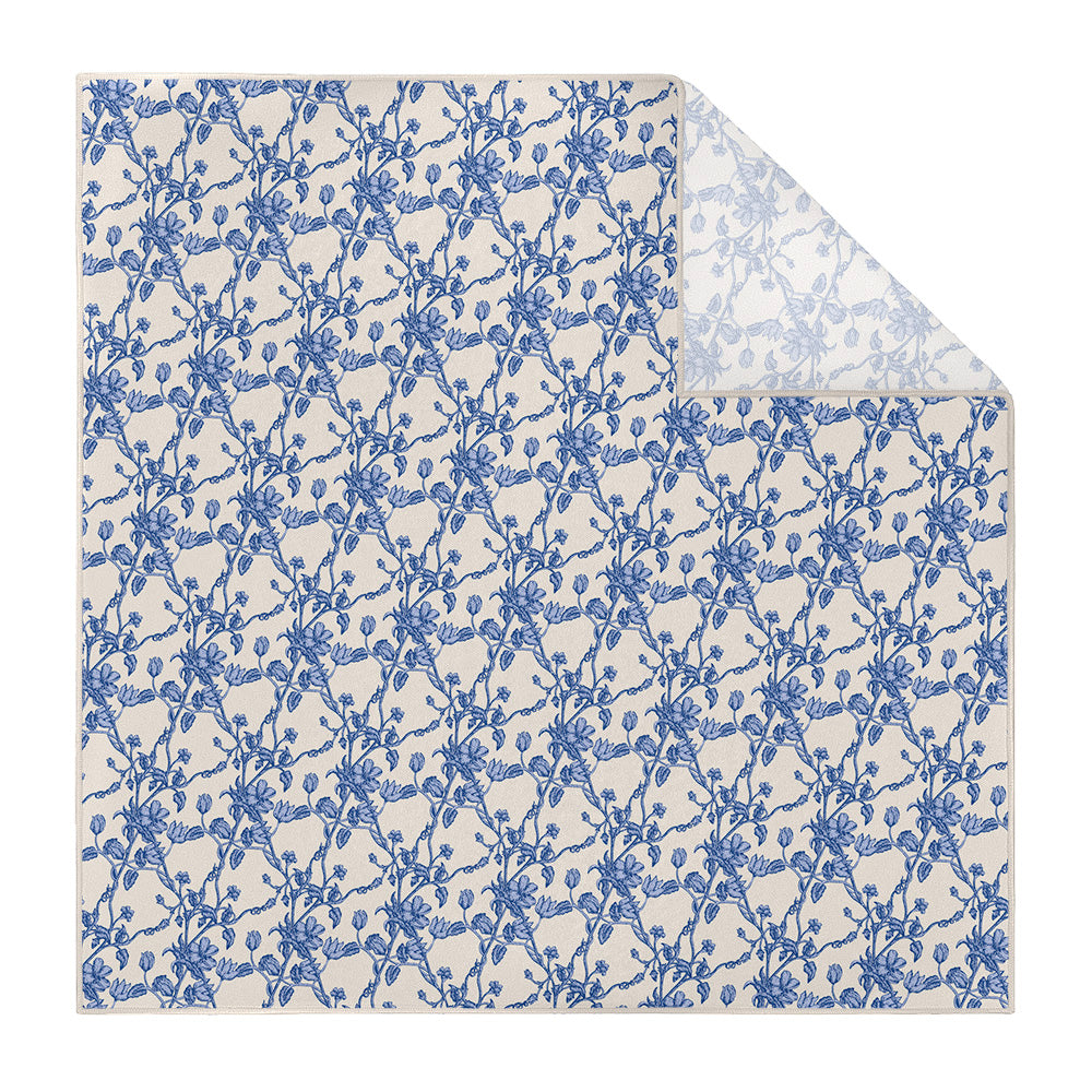 Floral Toile Pocket Square - Printed - Knotty Tie Co.