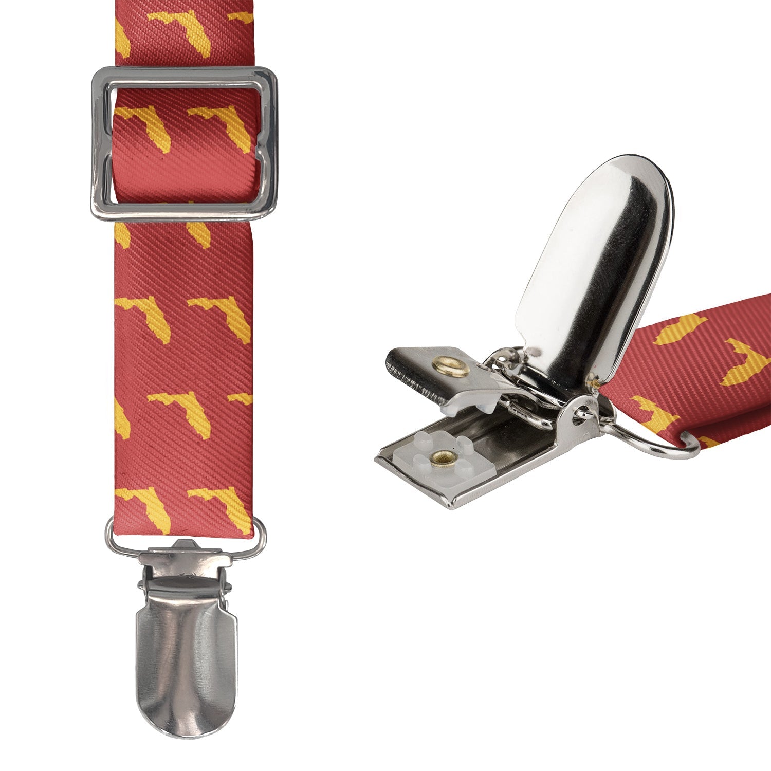 Florida State Outline Suspenders - Vegan Leather Y-Back - Knotty Tie Co.