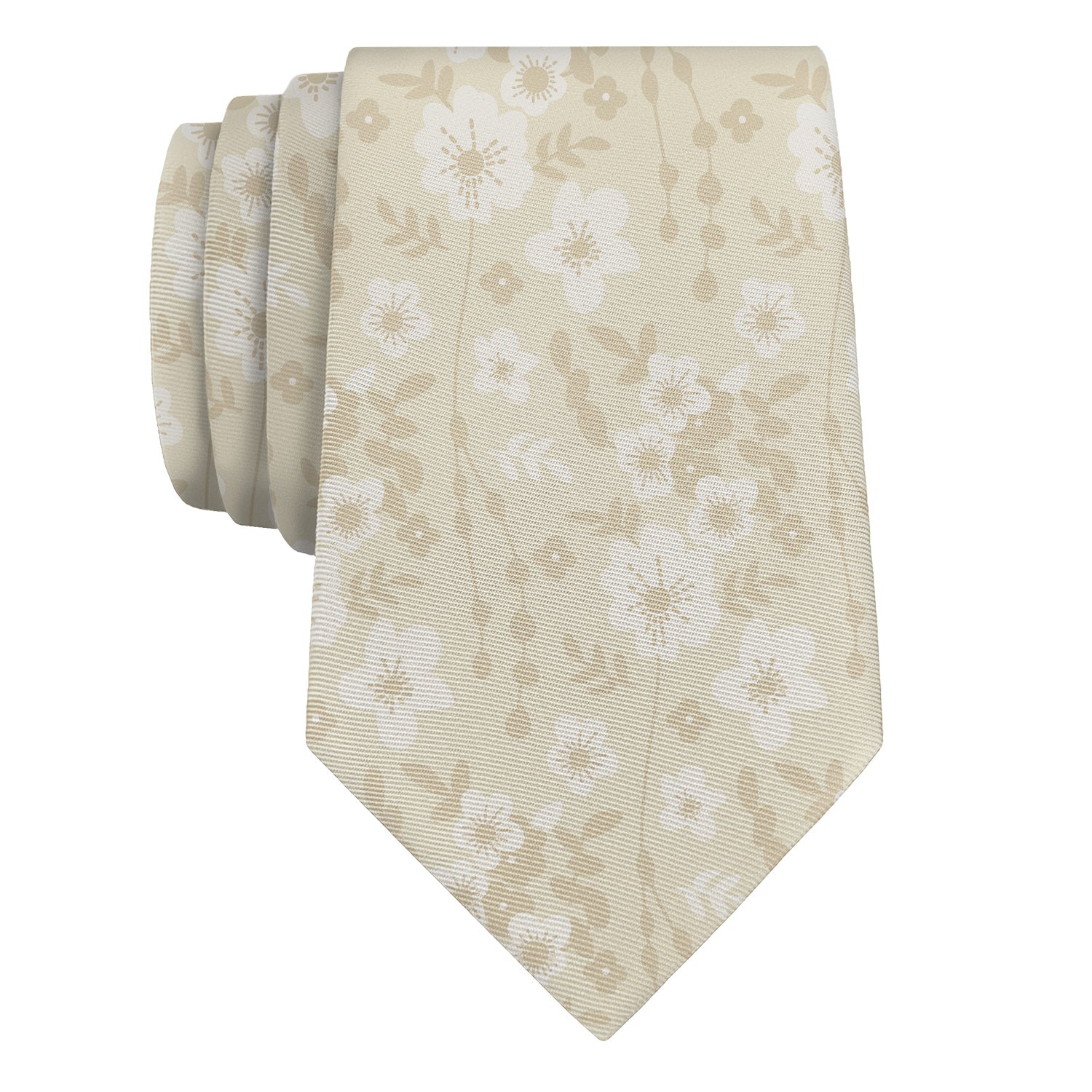 Flowy Floral Necktie - Rolled - Knotty Tie Co.