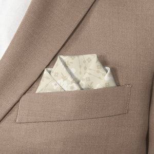 Flowy Floral Pocket Square - Scalloped Fold - Knotty Tie Co.