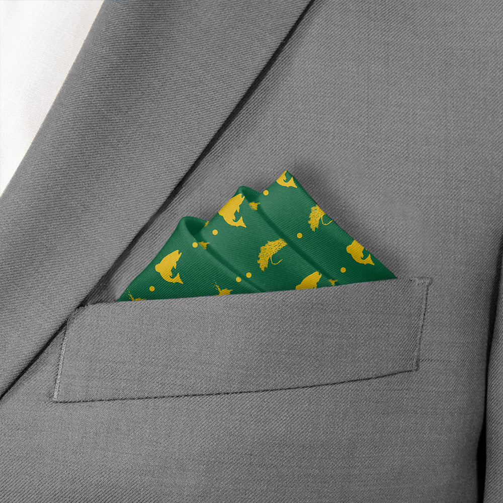 Fly Fishing Pocket Square - Stairs Fold - Knotty Tie Co.