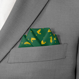 Fly Fishing Pocket Square - Scalloped Fold - Knotty Tie Co.