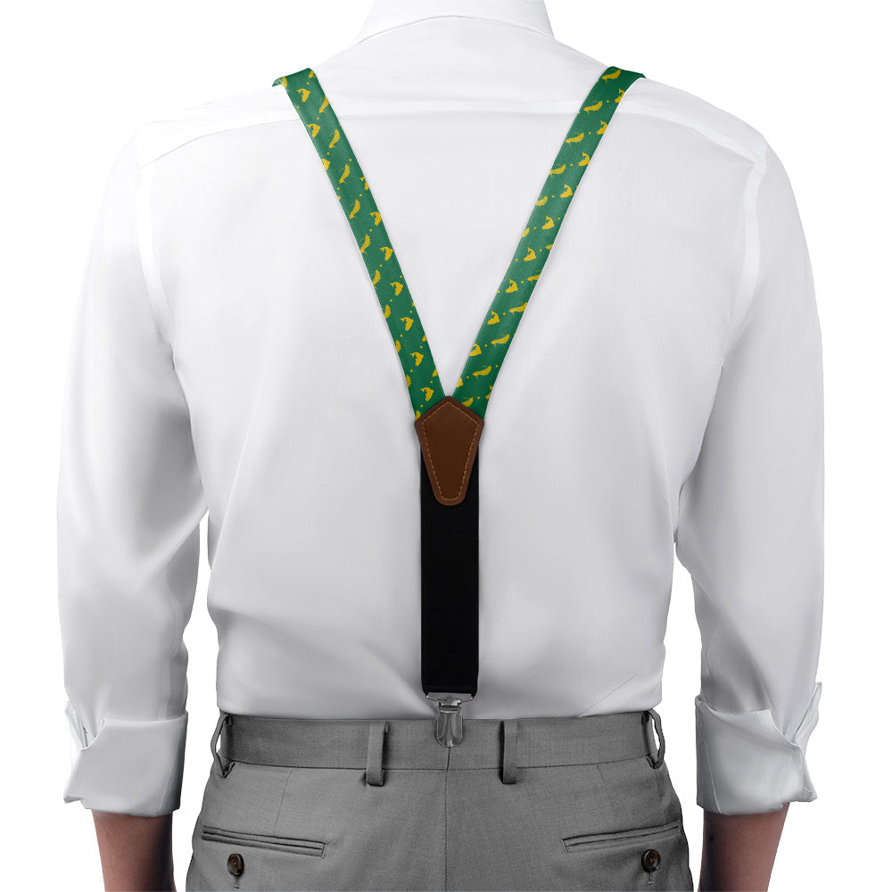 Fly Fishing Suspenders - On Model Front View - Knotty Tie Co.