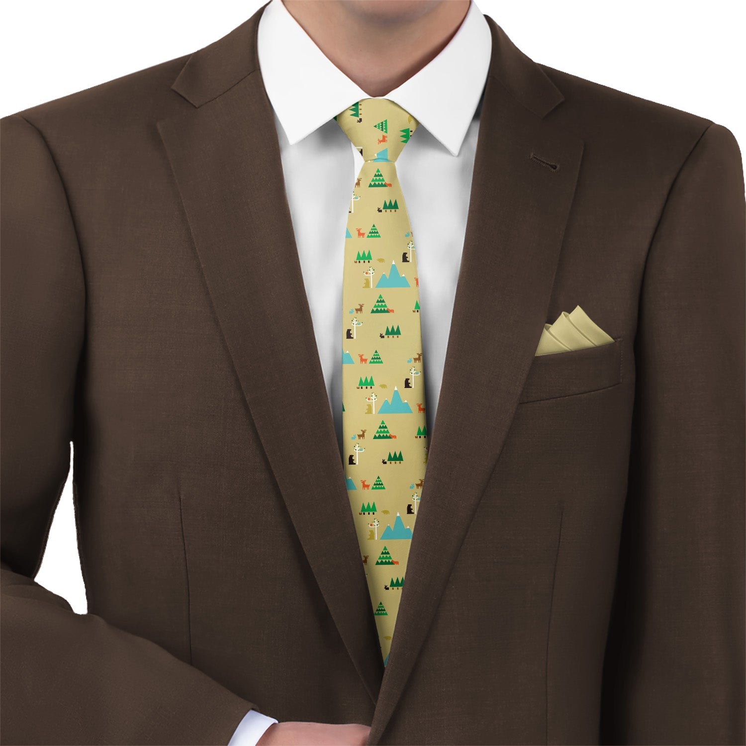 Forest Necktie - Matching Pocket Square - Knotty Tie Co.