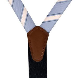 Fox Stripe Suspenders - Vegan Leather Y-Back - Knotty Tie Co.