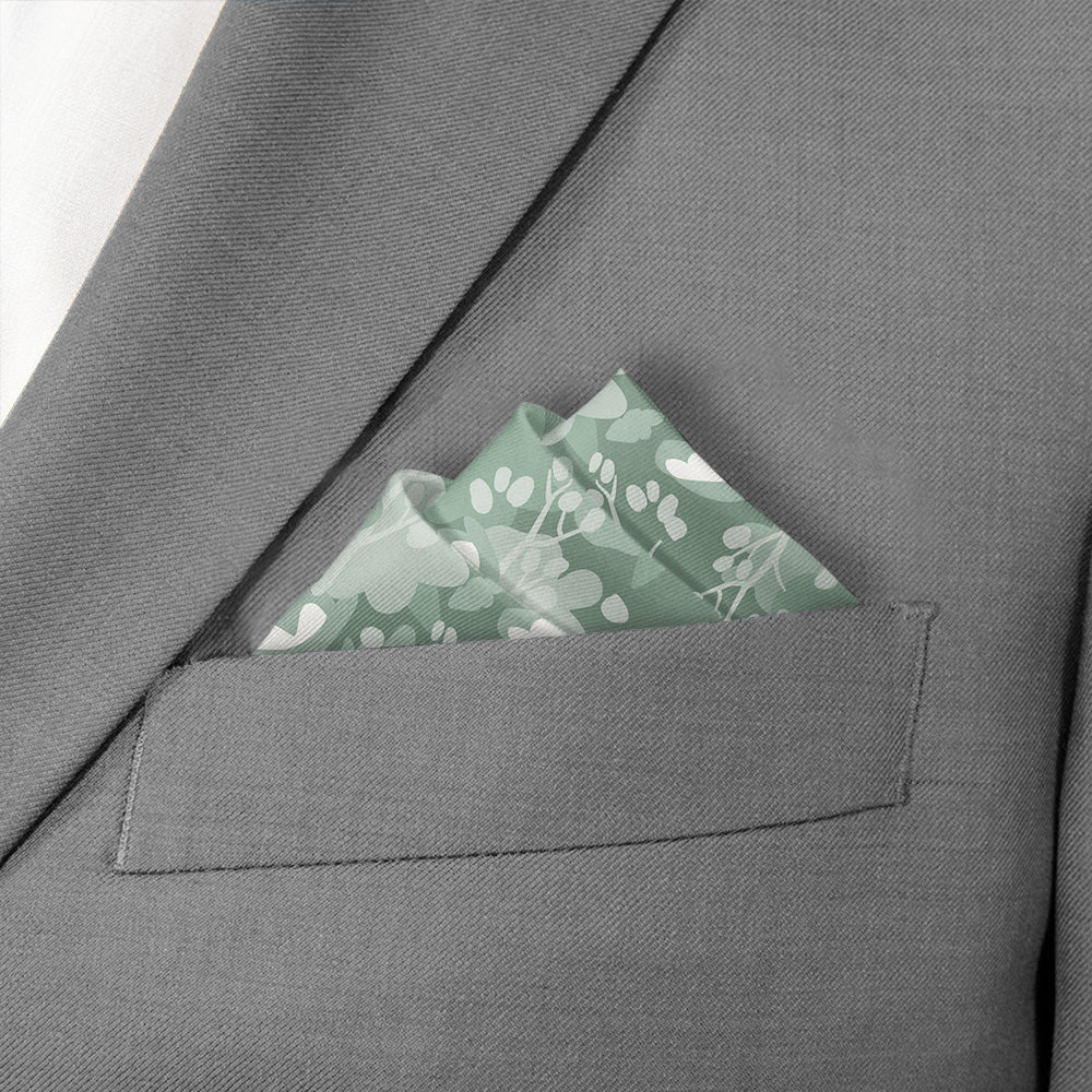 Francis Floral Pocket Square - Stairs Fold - Knotty Tie Co.