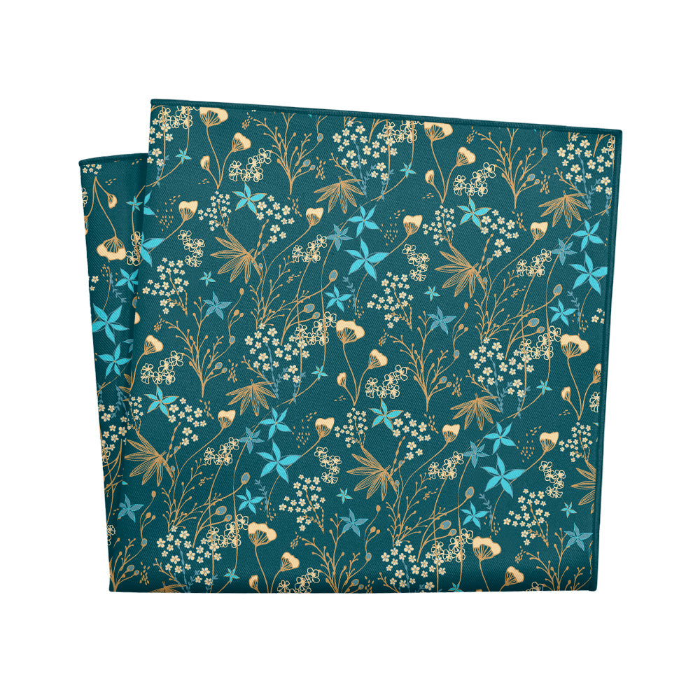 Frankie Floral Pocket Square - 12" Square - Knotty Tie Co.