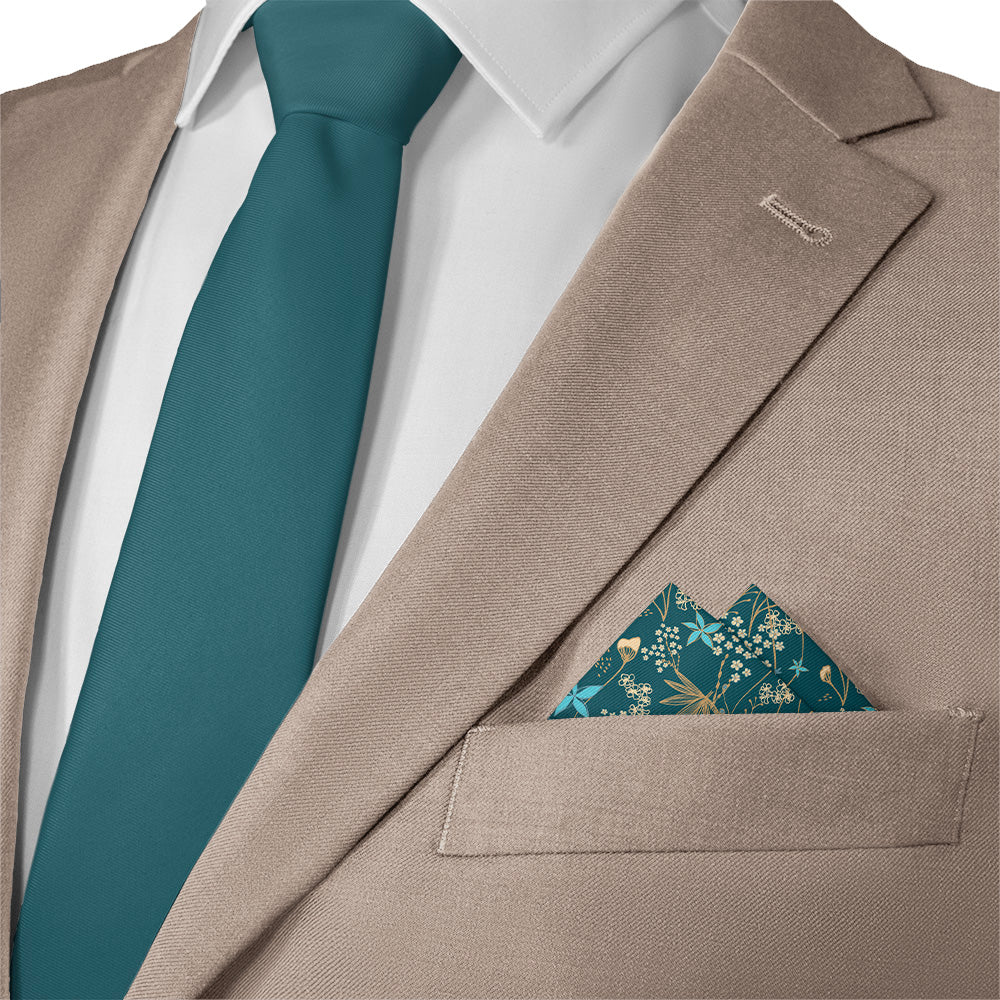 Frankie Floral Pocket Square - 12" Square - Knotty Tie Co.