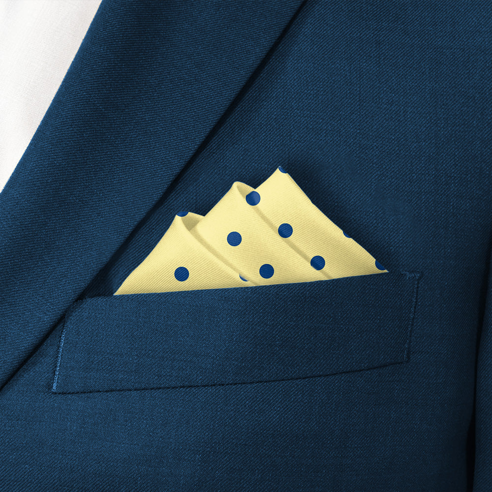 Franklin Dots Pocket Square - Stairs Fold - Knotty Tie Co.