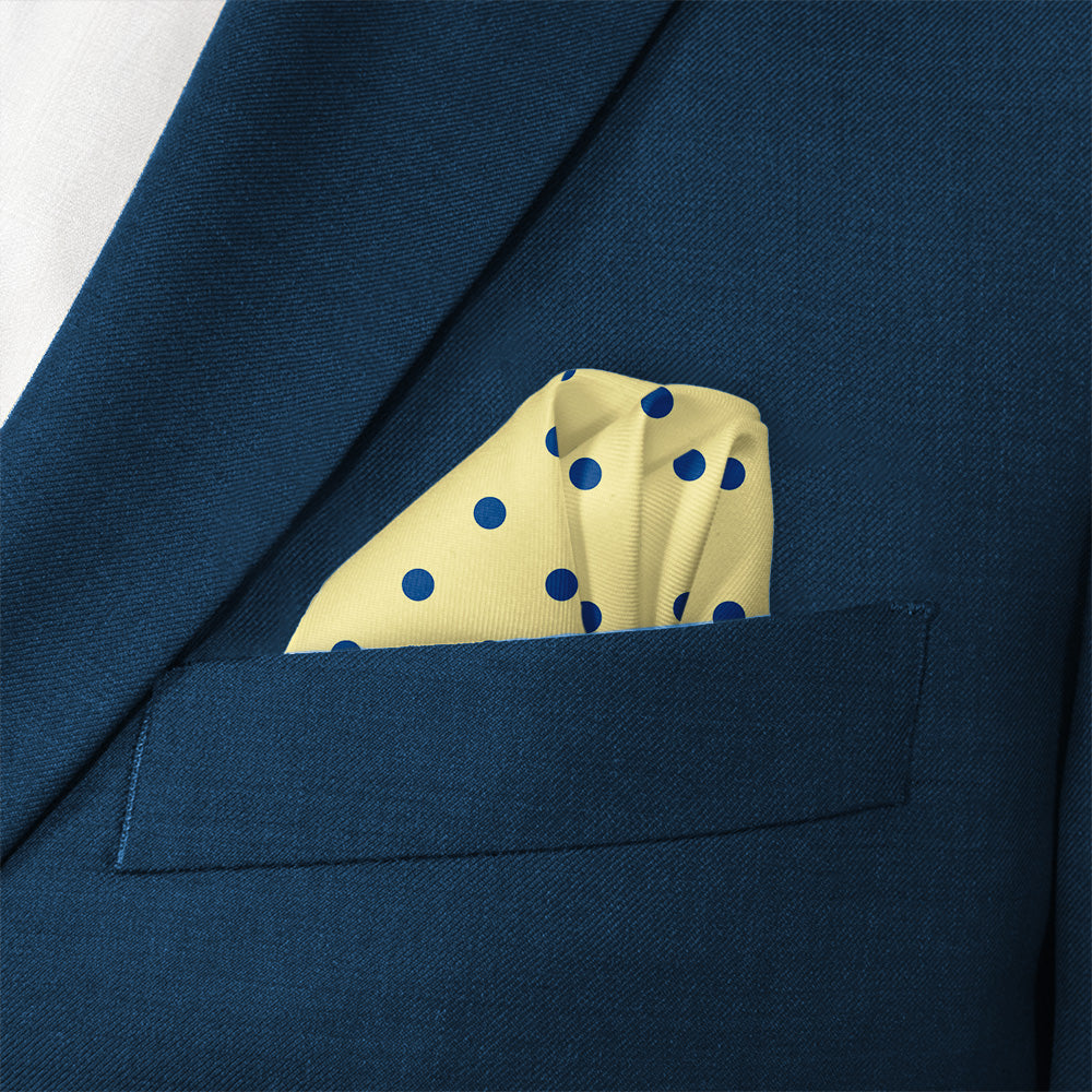 Franklin Dots Pocket Square - Wave Fold - Knotty Tie Co.