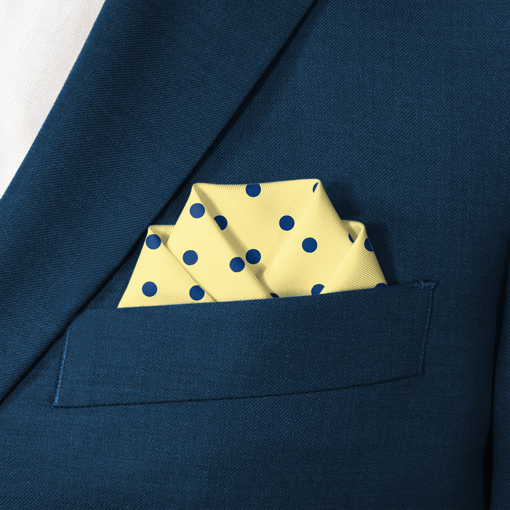 Franklin Dots Pocket Square - Scalloped Fold - Knotty Tie Co.