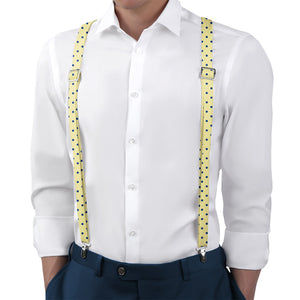 Franklin Dots Suspenders - On Model Back View - Knotty Tie Co.