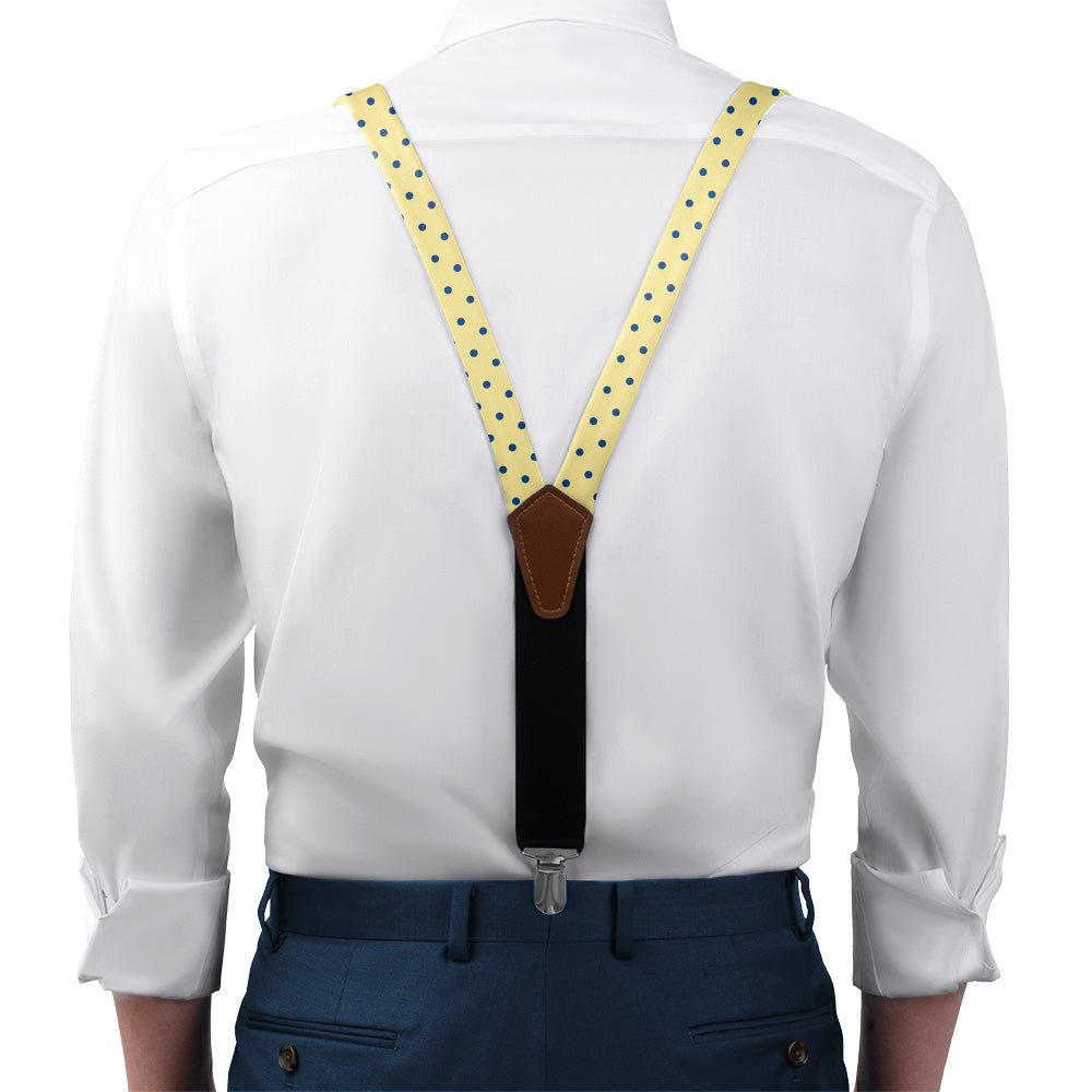 Franklin Dots Suspenders - On Model Front View - Knotty Tie Co.